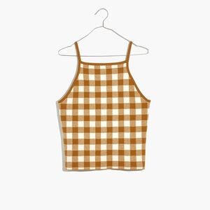 Madewell gingham apron tank top - XS